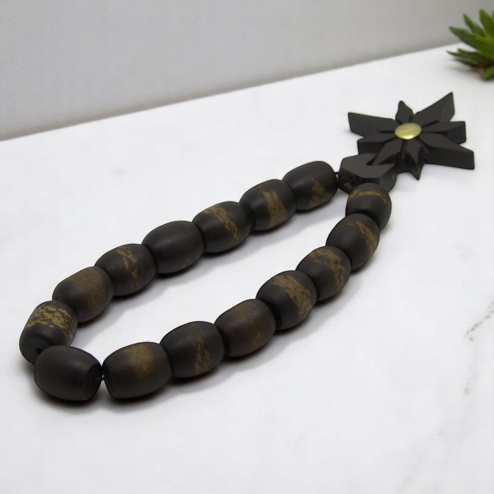 Wooden Star Rosary – Echoes of Forgotten Skies - 4