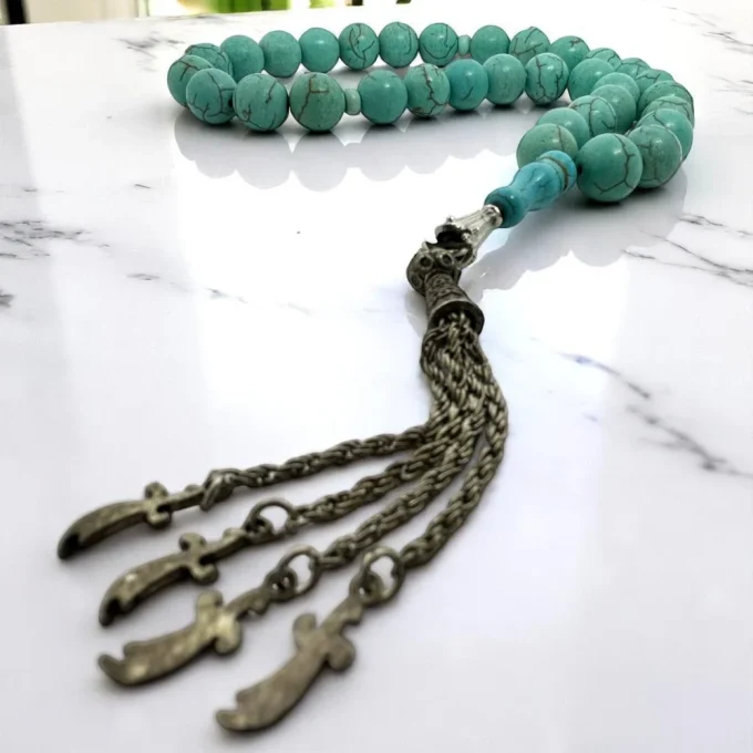 Turquoise Beads Rosary – Meditation Tranquility - Şəkil 4