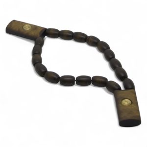 Thorny Ascent Rosary – handcrafted dark wood tasbeh with minimalist design and bullet-head ends