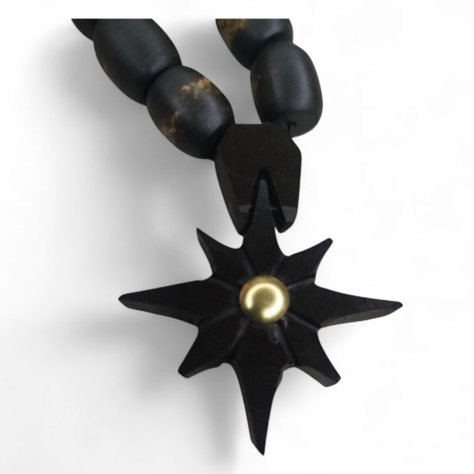 Wooden Star Rosary – Echoes of Forgotten Skies - Image 2
