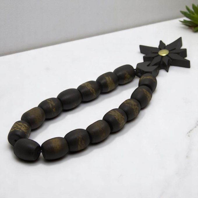 Wooden Star Rosary – Echoes of Forgotten Skies - Image 4