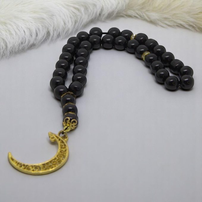 Midnight Crescent – Elegance in Faith Rosary - Image 2