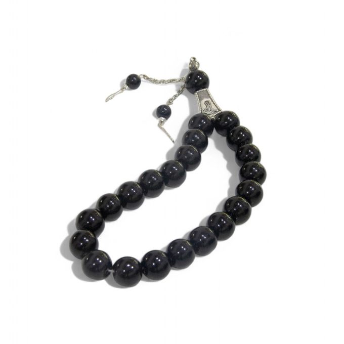 agat tesbeh – black agate rosary for spiritual focus and energy