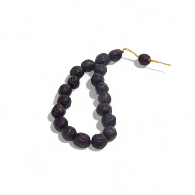 Handmade rugged wooden agac tesbeh with natural textured beads