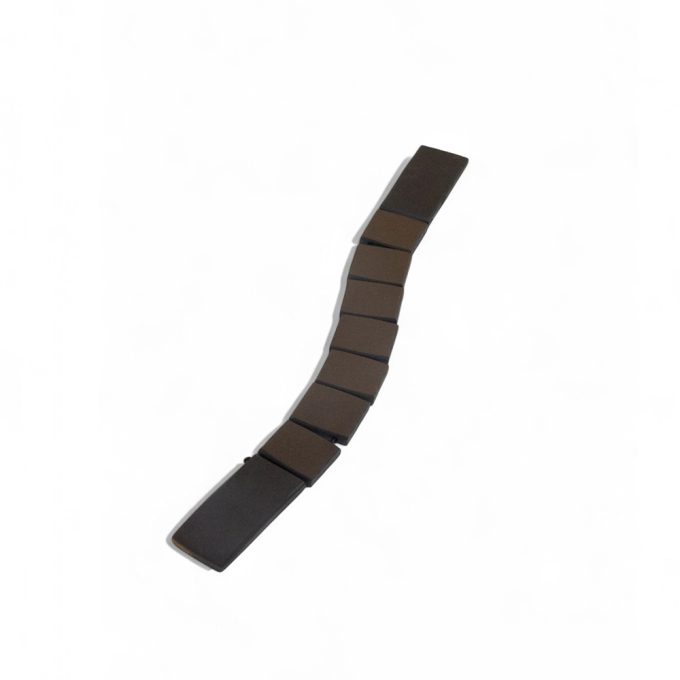 Minimalist wooden tasbeh with smooth square brown beads
