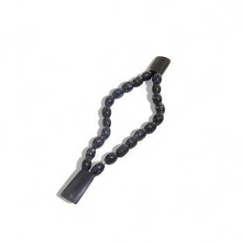 Karabakh tasbeh – minimalist oval black beads with spinning-inspired movement and smooth finish minimal firlanan tesbeh