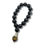 Faceted Black Agate & Tiger's Eye Headed Rosary