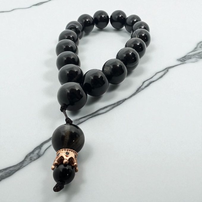 Midnight Facet Agate Rosary - Image 2