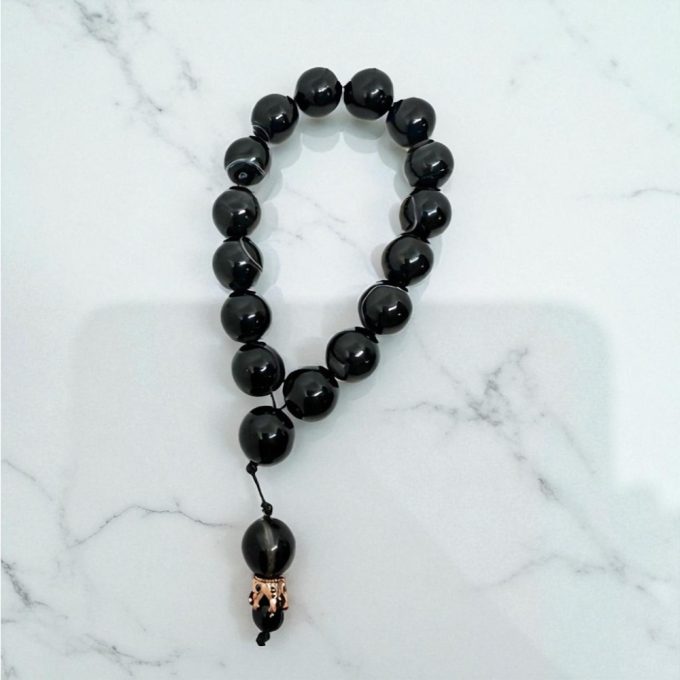 Midnight Facet Agate Rosary - Image 3