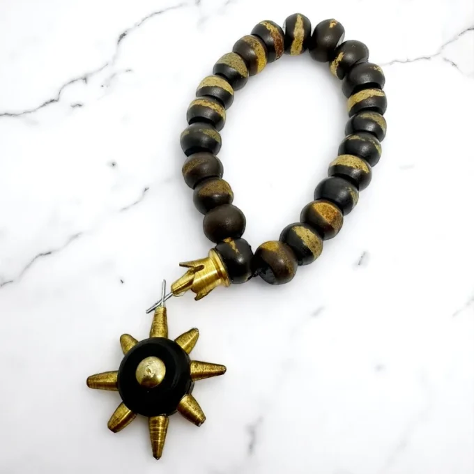 Classic Ebonite - Bronze Accent Rosary - Image 2