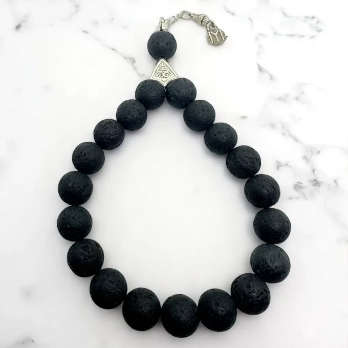Matte Black Stone Rosary - Grounding Focus - Image 4