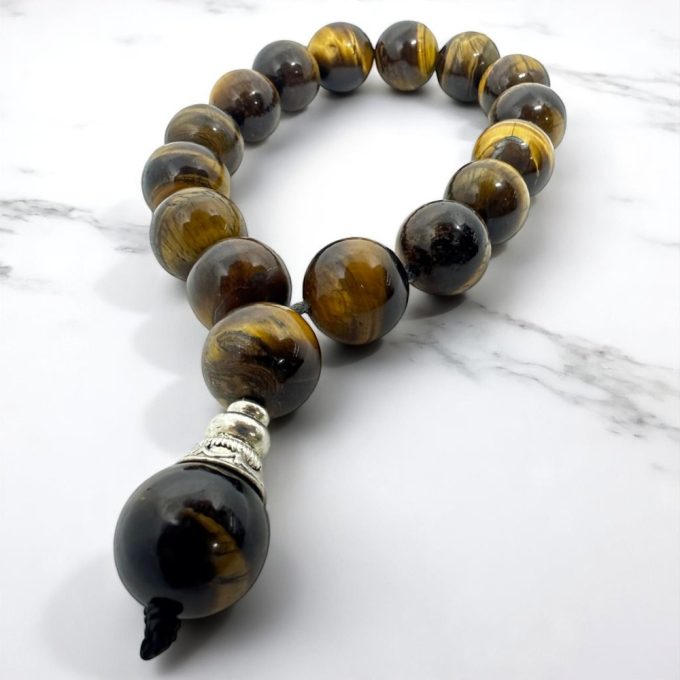 16mm Tiger Eye Rosary – Bold Energy - Image 2