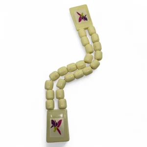 Kharibulbul rosary with ivory beads and kharibulbul flower design for cultural and spiritual reflection