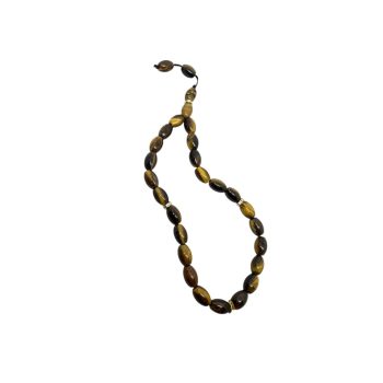 aslan gozu tesbeh with natural tiger eye stones
