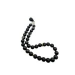 aqat tesbeh with 33 smoky agate beads and gold spacers