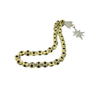 zer tesbehi-Caucasian Star Ornamental Patterned Rosary with 10mm beads and star charm