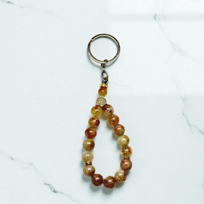 Citrine Combo Set - Rosary & Keychain - Image 2