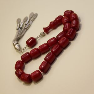Red Amber Rosary with Tassels