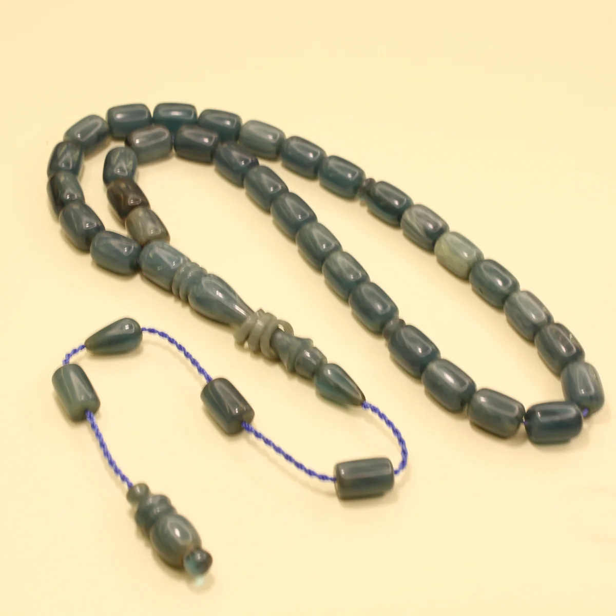 Silindir Kəsim Halqa İmaməli Sıxma Kəhrəba - Şəkil 3