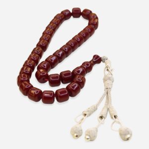 Kazaz püsküllü sıxma kəhrəba təsbeh