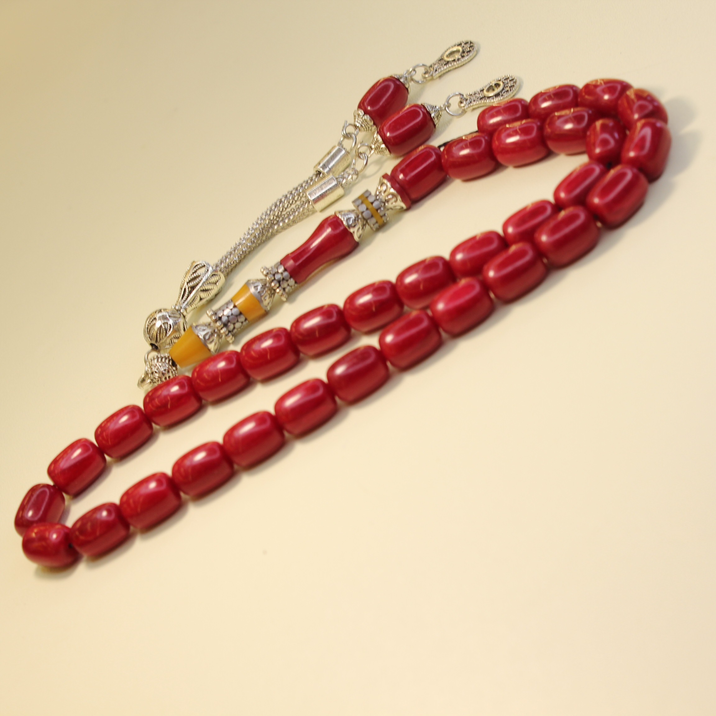 Naqqaşlı Qırmızı Sıxma kəhrəba - Şəkil 3