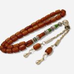 Naqqaşlı Neon Narıncı Silindir Kəsim Sıxma kəhrəba