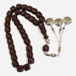 Tünd qırmızı alpaka püsküllü osmanlı kəhrəba