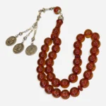 Karamel qəhvəyi alpaka püsküllü osmanlı kəhrəba