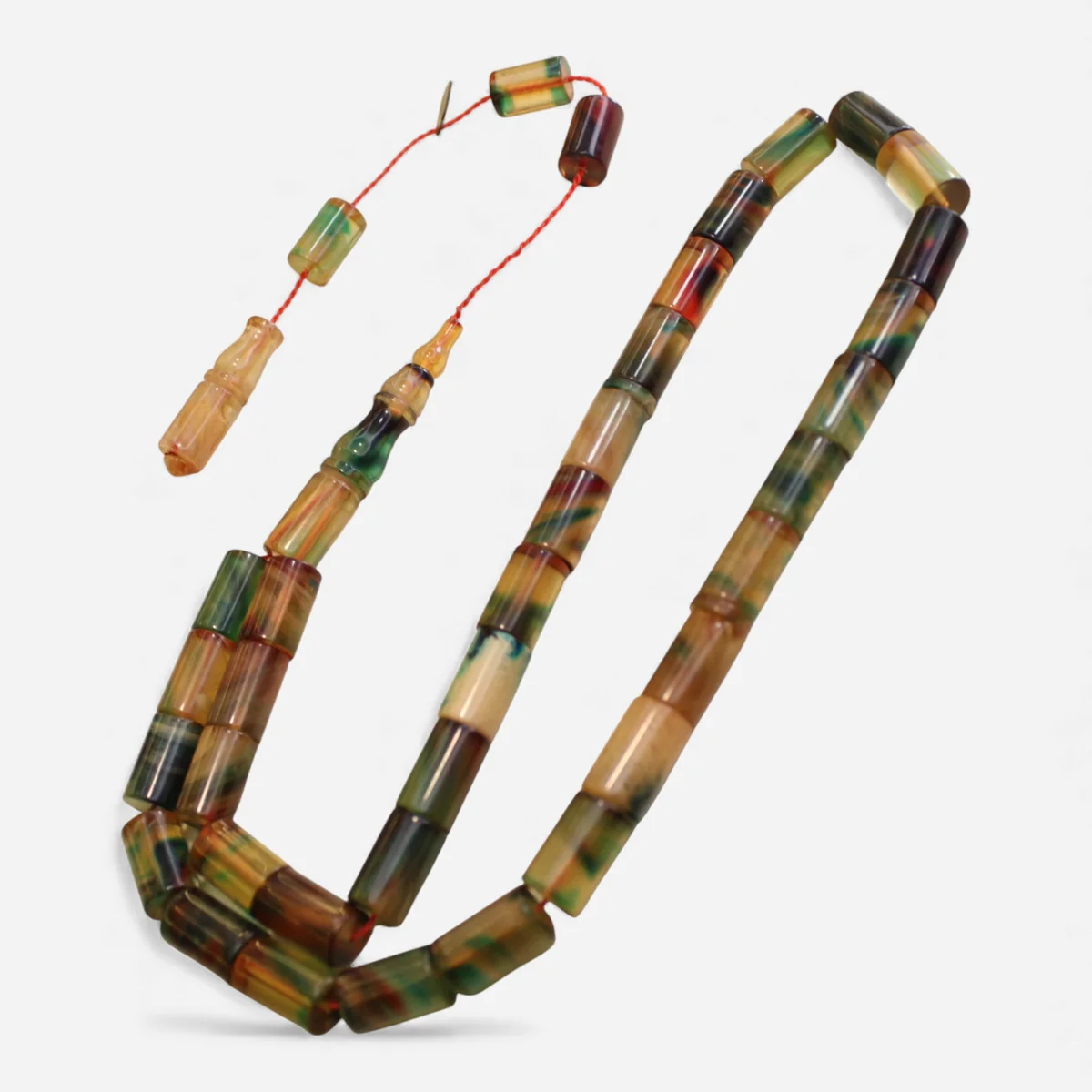 Usta imzalı qarışıq rəngli sıxma kəhrəba