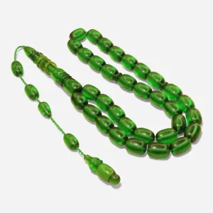 Yaşıl Halqa İmaməli Sıxma Kəhrəba Təsbeh