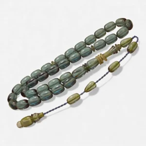 Light Neon Blue Amber Rosary