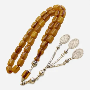 Sarı ləkəli alpaka püsküllü osmanlı kəhrəba