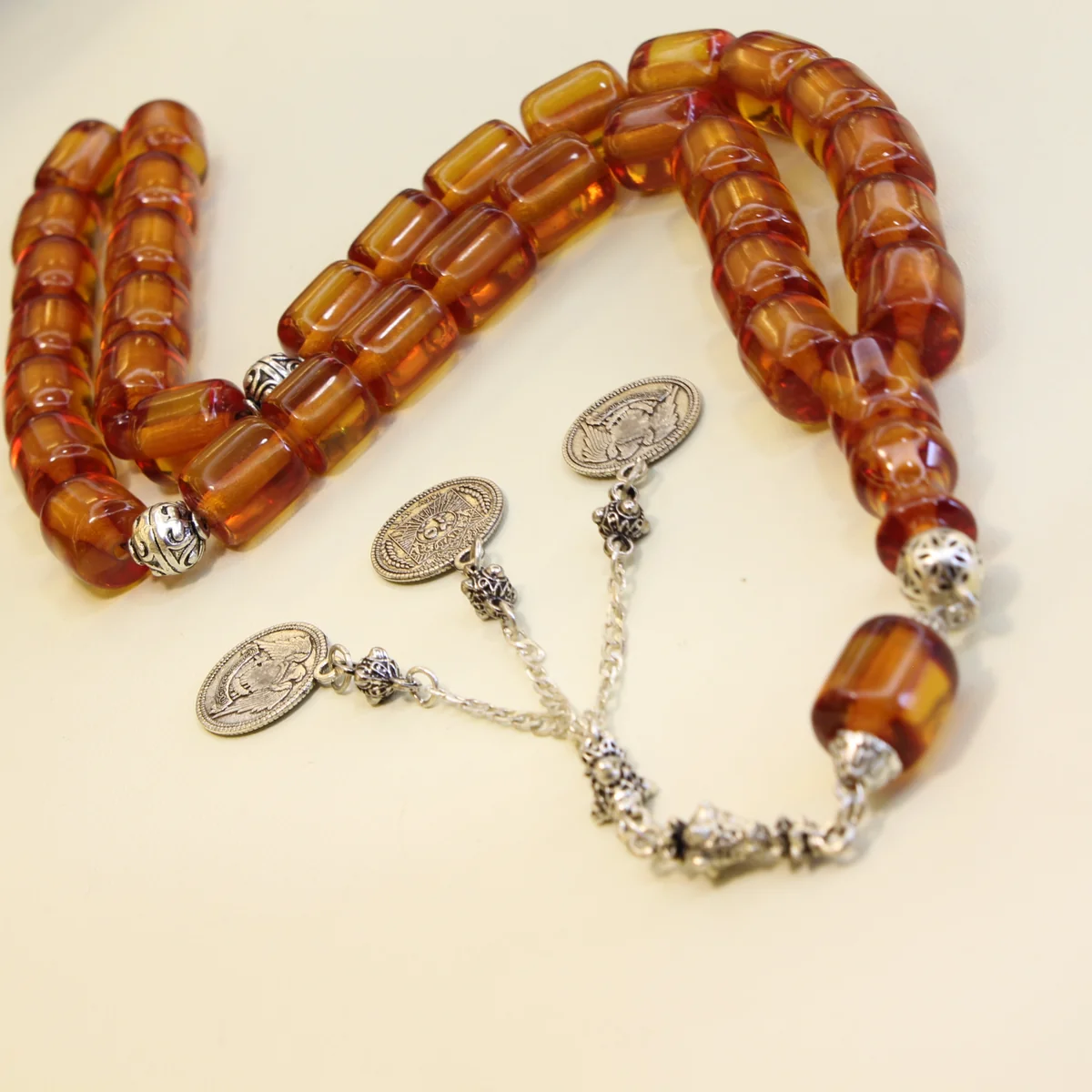 Sarı Neon alpaka püsküllü osmanlı kəhrəba - Şəkil 3