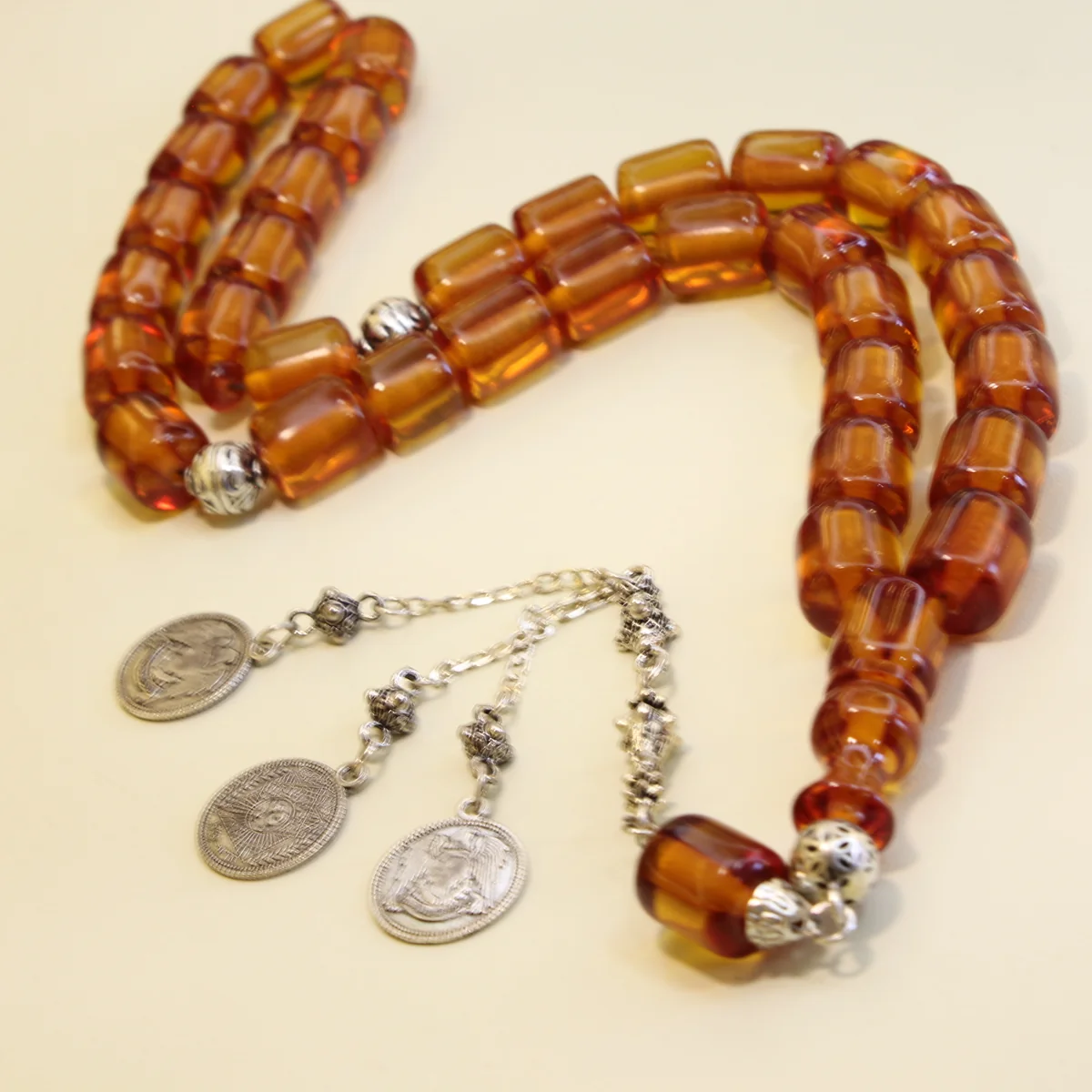 Sarı Neon alpaka püsküllü osmanlı kəhrəba - Şəkil 2