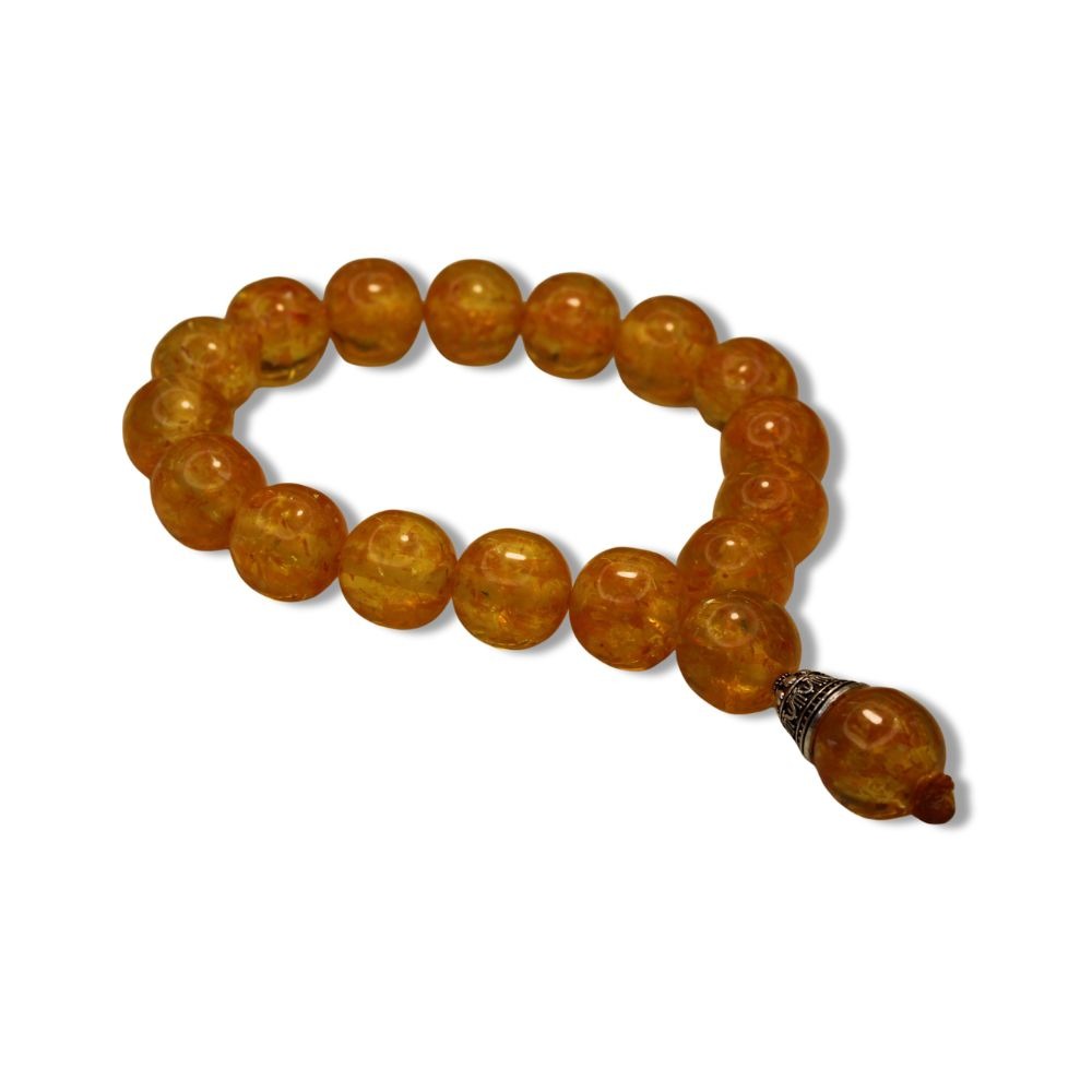 Transparan sarı böyük daşlı təsbeh