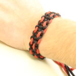 Qara-qırmızı əl işi toxuma qolbaq