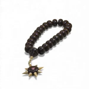 Qara ulduz klonlu mərmər təsbeh