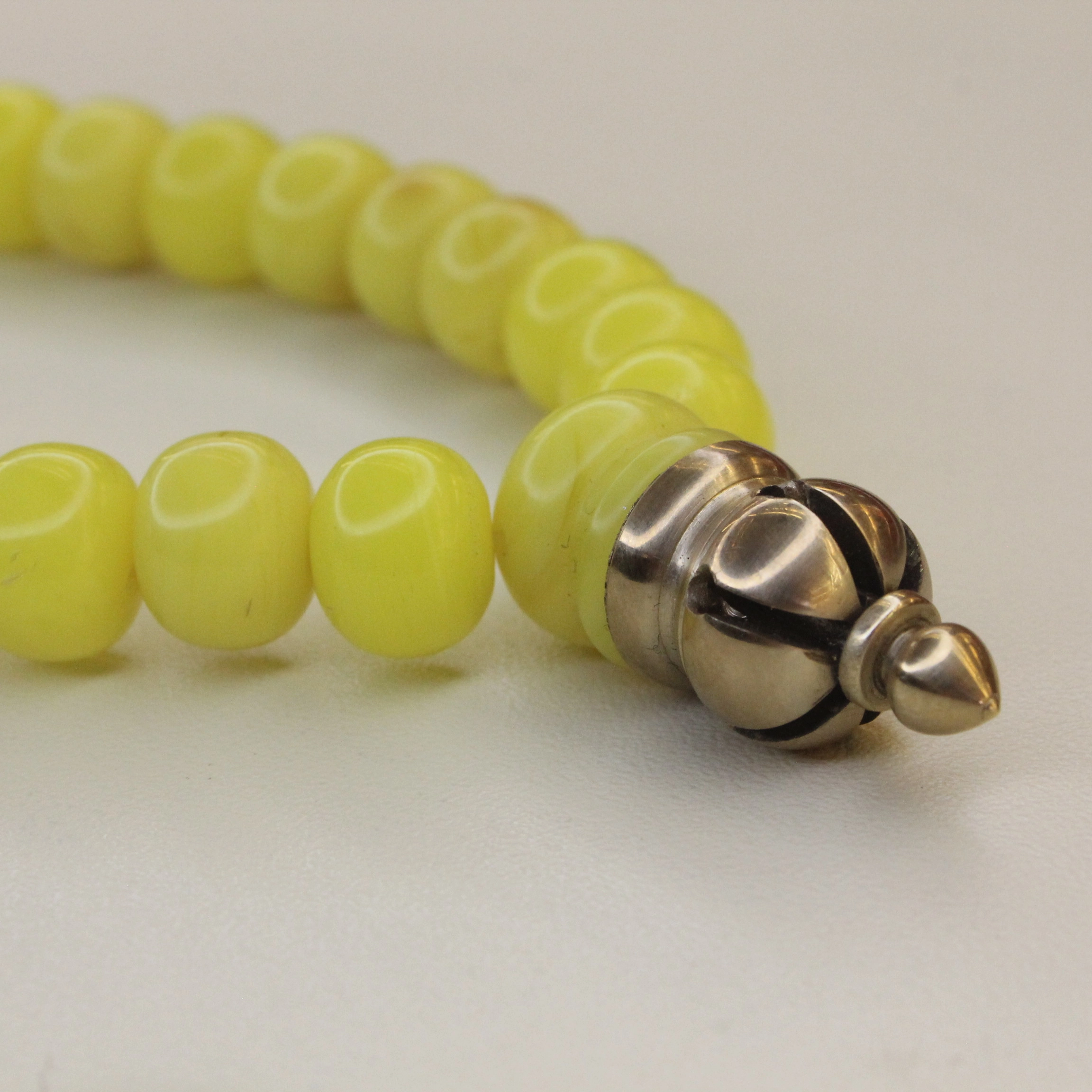 Sarı sıxma kəhrəba təsbeh - Şəkil 3