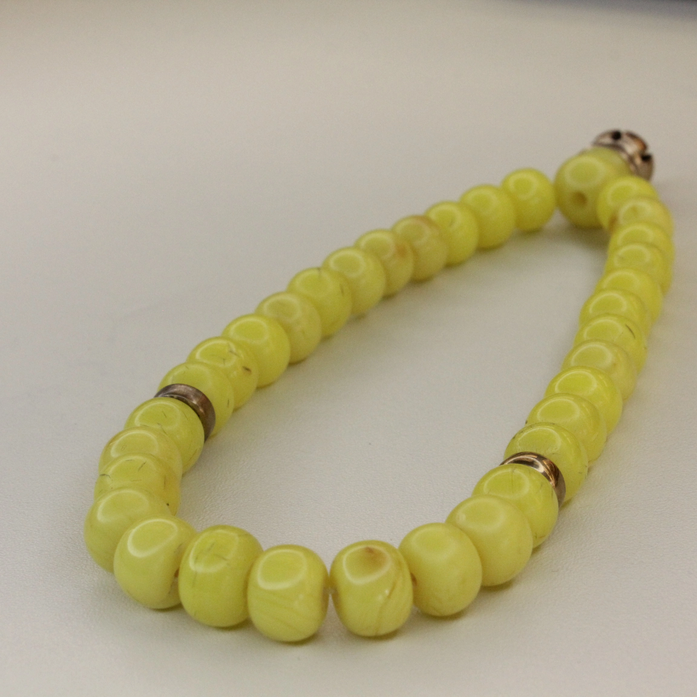 Sarı sıxma kəhrəba təsbeh - Şəkil 2