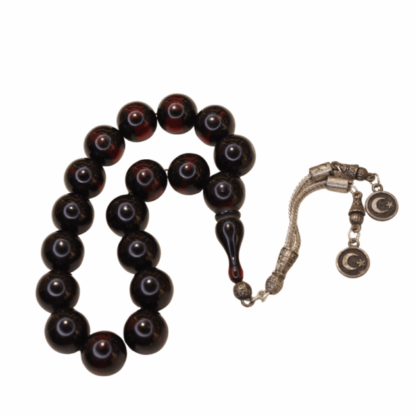 61 Yumru kəsim qırmızı sıxma kəhrəba