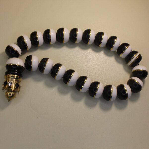 Ləkəli ağ ulduz klonlu mərmər təsbeh