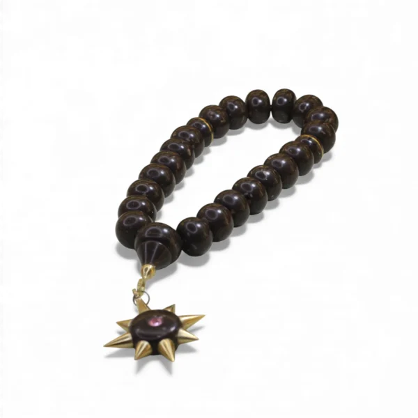 Qara ulduz klonlu mərmər təsbeh