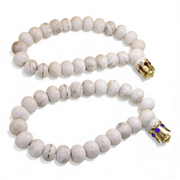 Ağ tacklonlu mərmər təsbeh