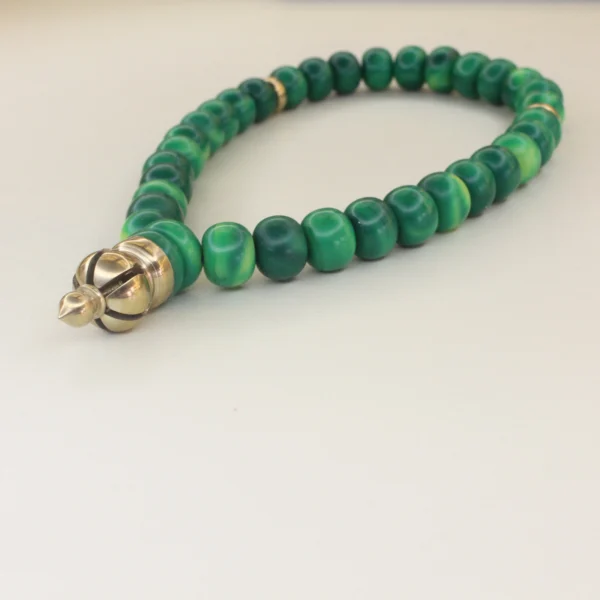 Yaşıl sıxma kəhrəba təsbeh