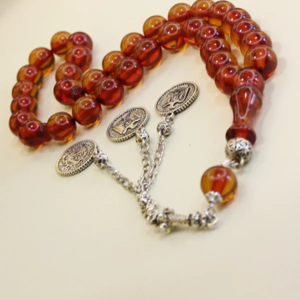 Karamel qəhvəyi alpaka püsküllü osmanlı kəhrəba