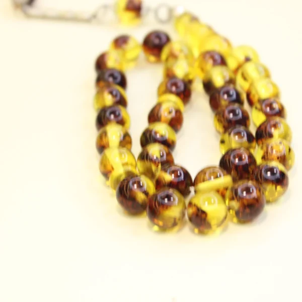 Beyrut Fosilli Sıxma Kəhrəba Təsbeh