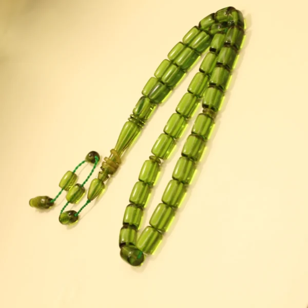 Neon Yaşıl Silindir Kəsim Halqa İmaməli Sıxma Kəhrəba